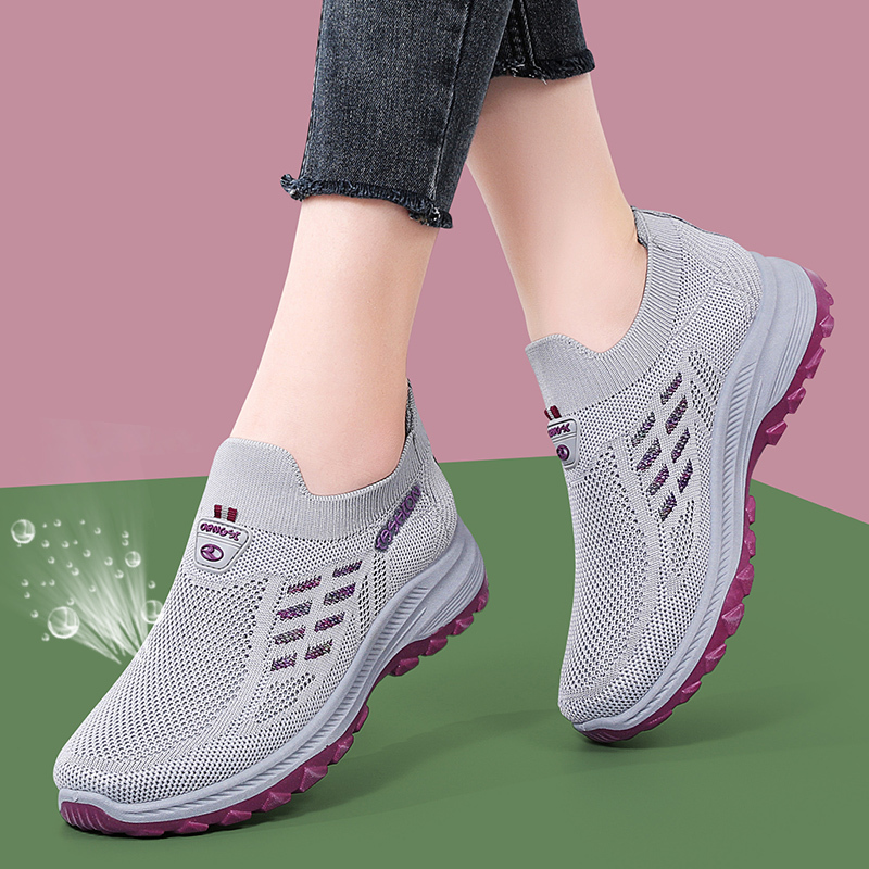 Slip-On Walking Shoes for Spring and Autumn, Suitable for Kitchen Work, Lazy Shoes with Soft Soles, Comfortable for Long Standing, Old Beijing Mom Shoes
