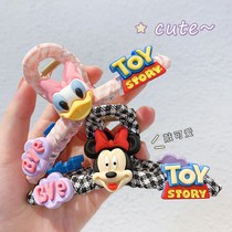 diy hair clip grip clip Korean version cute cartoon strawberry bear hair clip after haircut clip Skull Spoon Grip Haircut Hair Accessories Woman Dish Hair