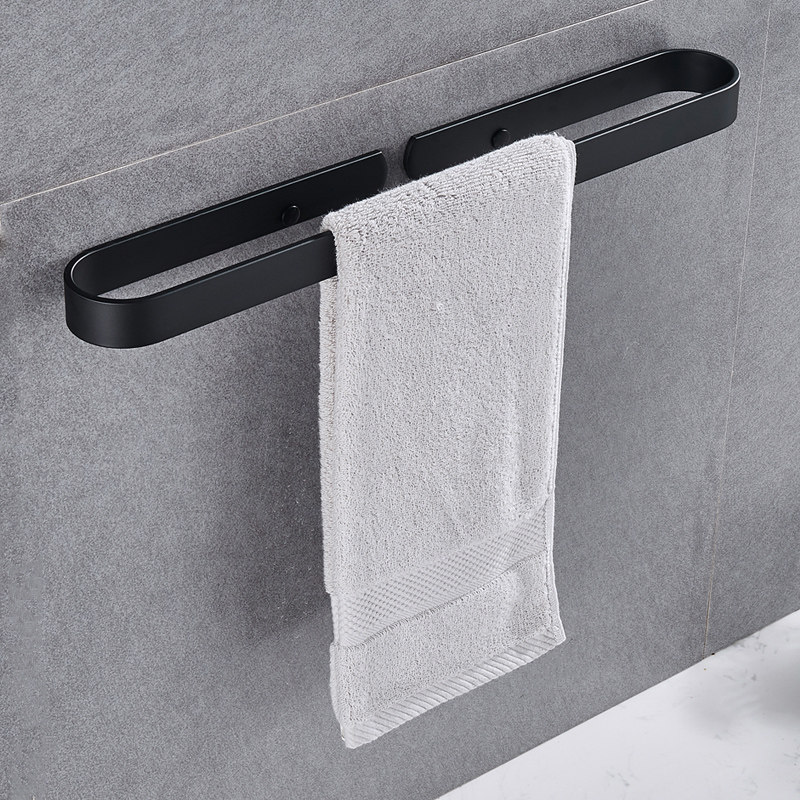 Dopun - free space aluminum towel frame cosmetic towel with a single rod bathroom towel hanging towel