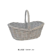 Falling in love with the garden) Gardening groceries handmade wicker baskets flower baskets grass flower sets gray thick rattan single handle baskets