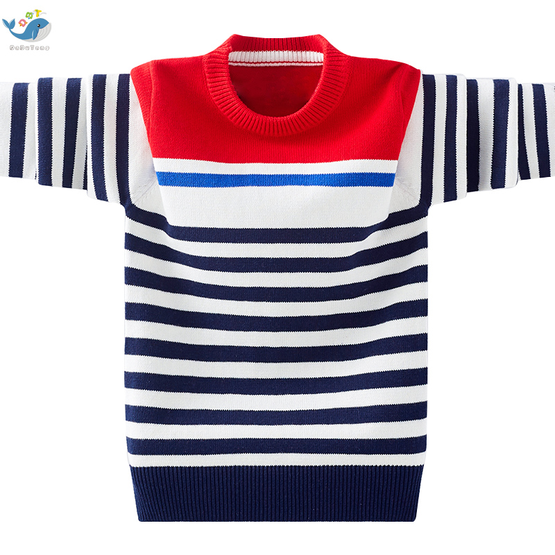 Boys sweater pullover 2021 new children's knitted bottoming shirt Korean version of the big boy Western style boy sanitary clothes cotton