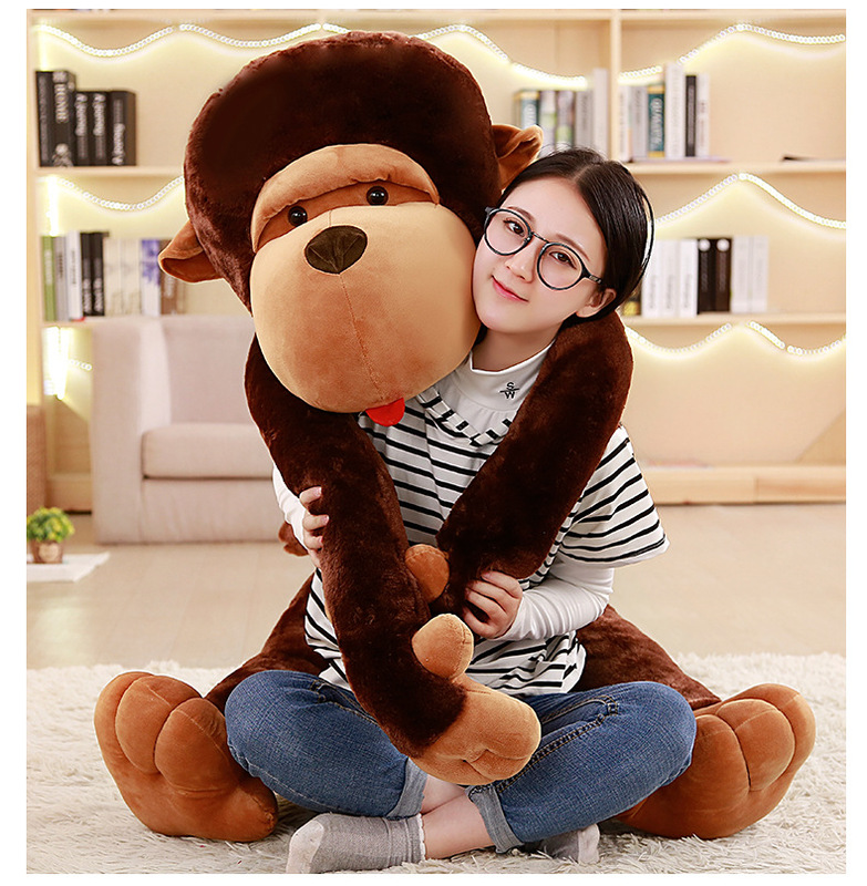 Long-Armed Orangutan Plush Toy Big-Mouthed Monkey Companion Doll for Boys and Girls Holiday Gift