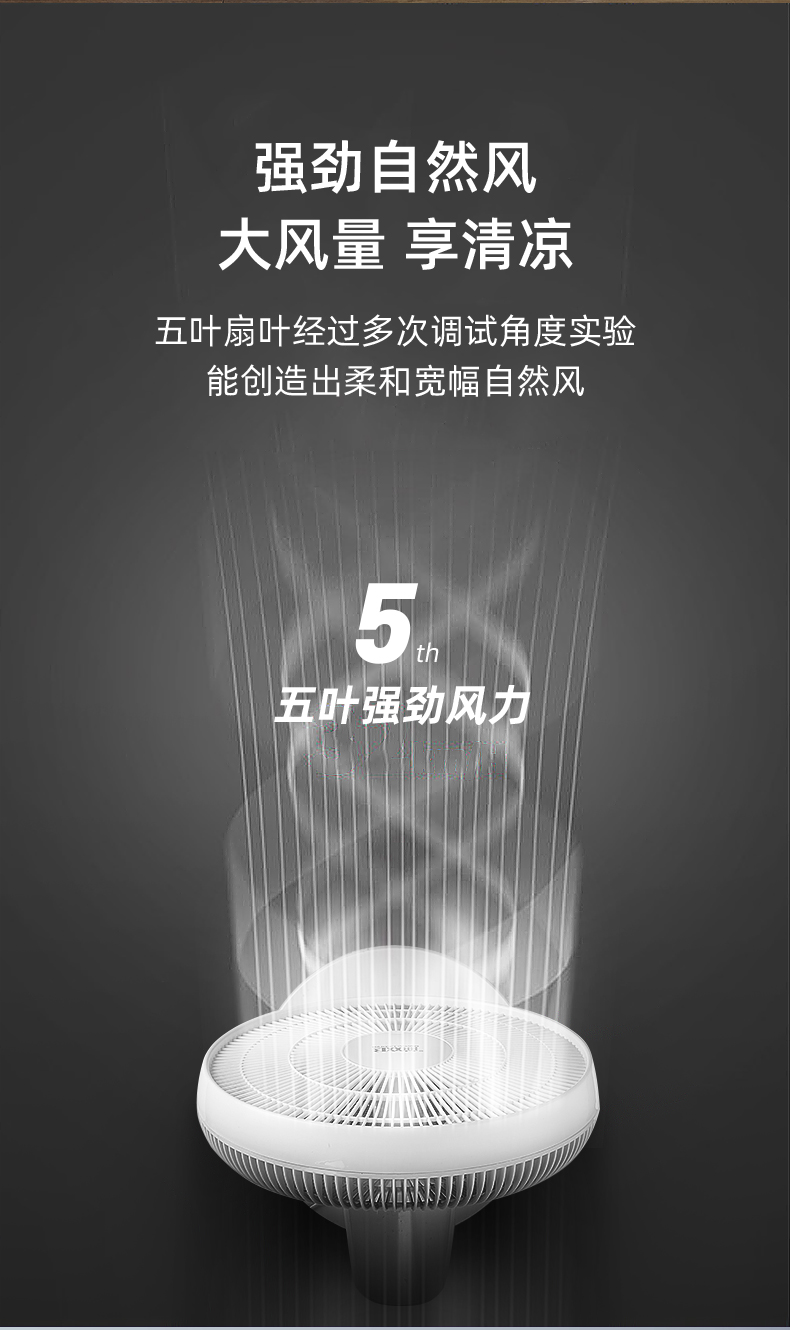红双喜 台地两用 静音电风扇 图3