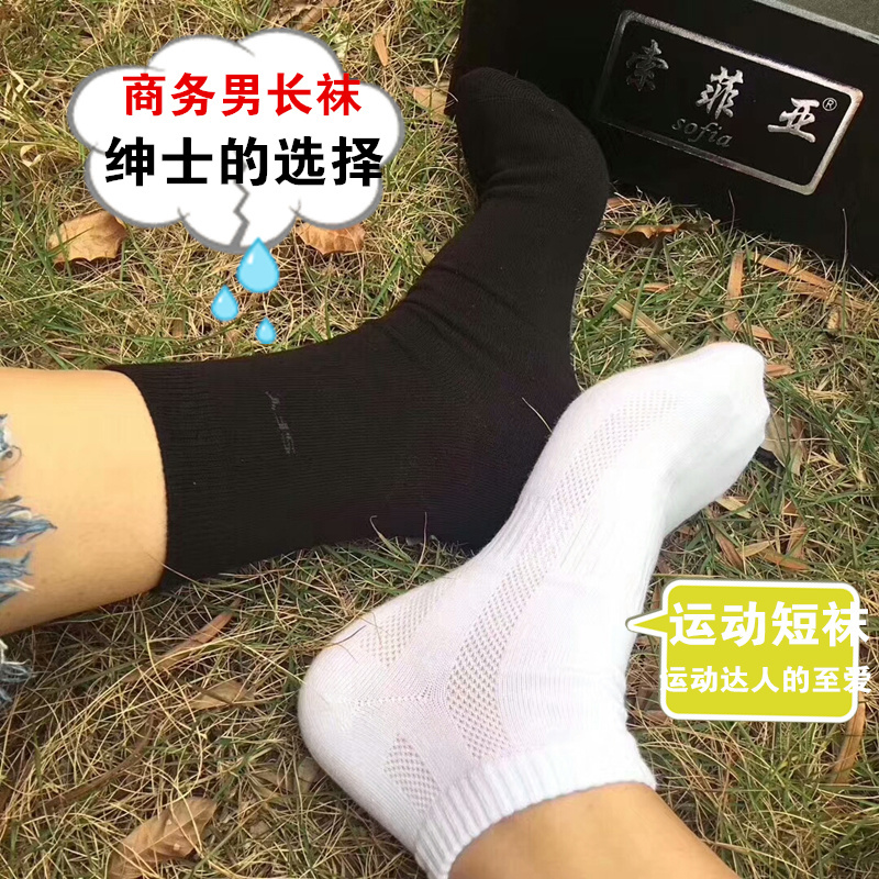 Deodorant Socks Sofia Deodorant Socks Seven-Day Men's and Women's Long Socks Short Socks Boat Socks Spring and Summer Pure Cotton