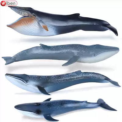 Simulation large blue whale model toy marine animal model plastic solid boys children children cognitive gifts