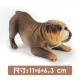 Trẻ em mô phỏng mô hình động vật đồ chơi con chó cưng lớn bulldog nhựa trang trí ô tô bộ quà tặng nam - Trang trí nội thất