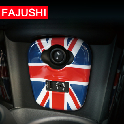 Dedicated to BMW Mini MINI cooper F56 cigarette lighter USB panel decorative stickers interior modification stickers