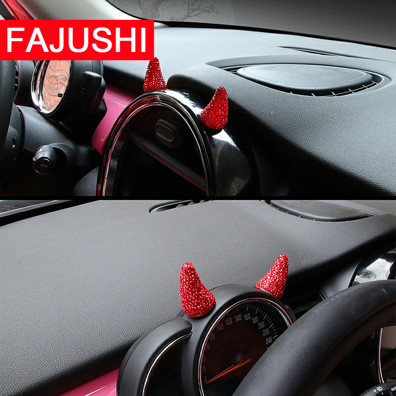 Suitable for BMW Mini MINI One steering wheel instrument panel Devil corner inlaid drill patch rotary speed table retrofit supplies
