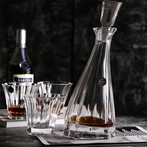 Tilt wine glass crystal glass whisky glass wine decanter wine set Set 7 pieces