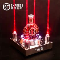 Stainless steel luminous infrared wine holder wine rack wine tray led bar KTV wine wine display rack out of XO