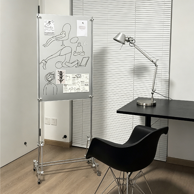 【Silver Eye Series】Silver Plate·Glass Optical Axis Stand Glass Display Board Exhibition Hall Studio Whiteboard Stand Design 【Silver Eye Series】Silver Plate·Glass Optical Axis Stand Glass Display Board Exhibition Hall Studio Whiteboard Stand Design