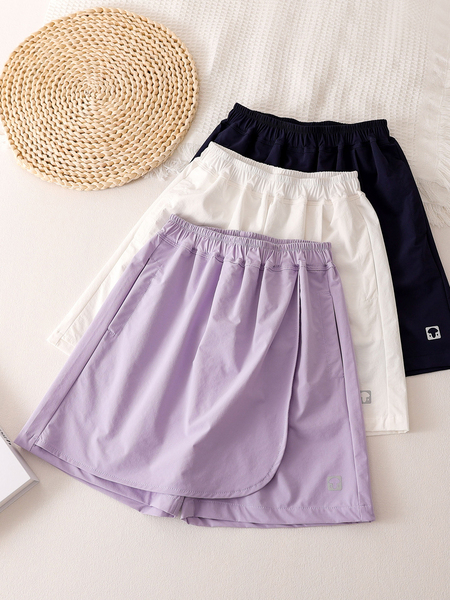 Girls' Shorts Summer 2026 New Style Children's Sports Skirt Pants for Older Girls Stylish Quick-Dry Five-Point Wide-Leg Hot Pants Thin