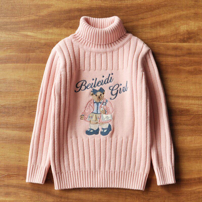 Girl sweater winter children high collars undershirt large children autumn winter thickened pure cotton thread Girls 2021 new winter clothing
