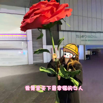Гигант Роуз 520 День Святого Валентина Перебита Чистая Красная Роза Украшение Цветов Эмуляция Цветов Супер Большие Розы Цветы