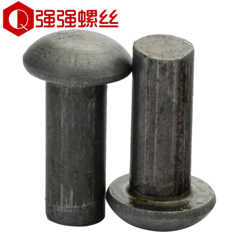 Iron round head solid rivet GB867 natural color semi-round head rivet knock strike rivet M8M10M12M14M16