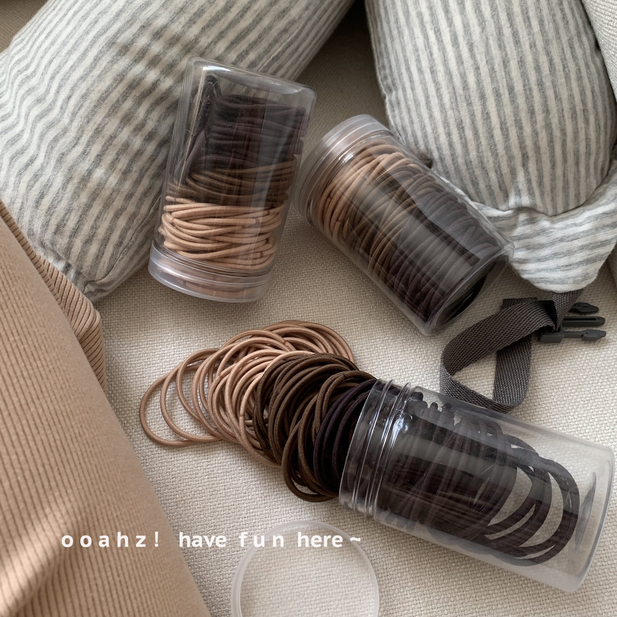 ooahz a lot of rubber bands ~ barrel combination rubber band hair ring high elastic hair tie without seam hair ring female