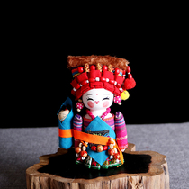 Medium 56 ethnic minority doll decoration crafts Chinese style gift handmade Yunnan ethnic doll
