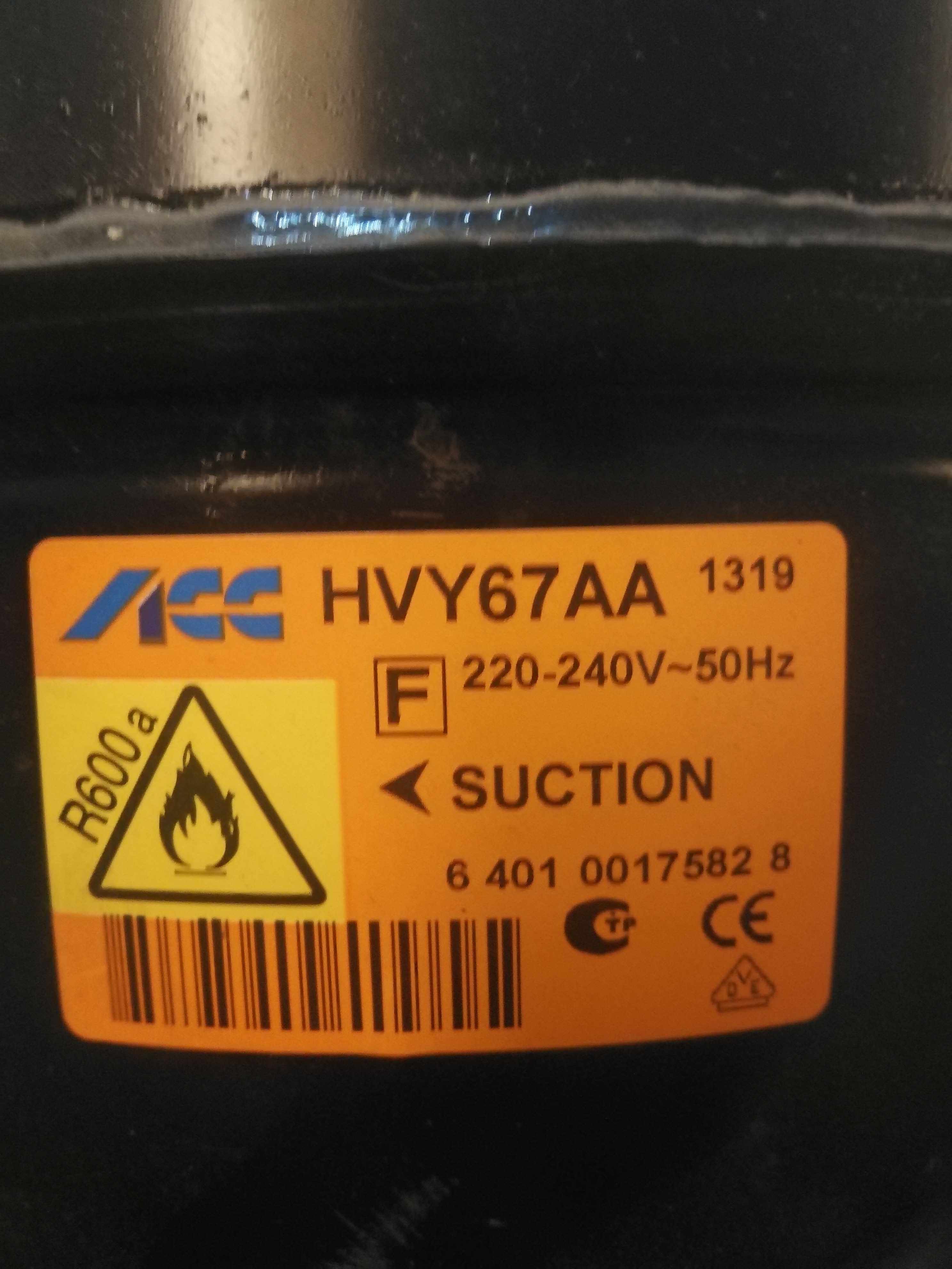 Brand new original ACC Zanussi HVY67AA display cabinet freezer refrigerator cake cabinet R600A compressor