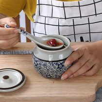 Day Style Ceramic Riser stew with cover saucepan Steamed Nest Egg Flush Household Liner Size Saucepan Saucepan Saucepan