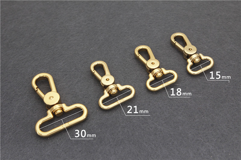 Japan imported lobster buckle Dog buckle Hook buckle High-end handmade leather hardware buckle plated with real gold price accessories