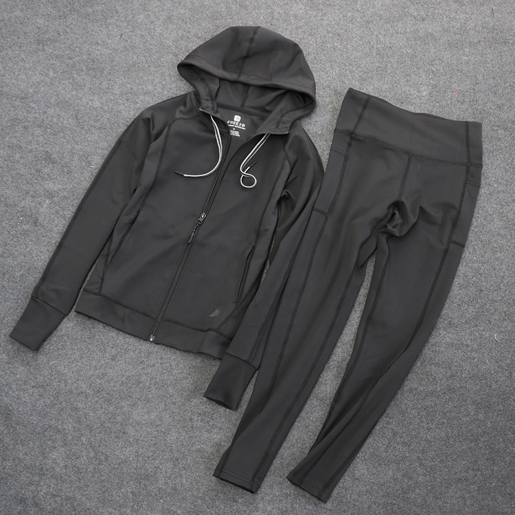 Sports season's choice Beauty single woman slim fit short style quick-drying air perspiration running fitness hooded sports suit