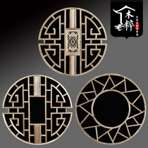 Solid wood flower window Chinese imitation ancient hollowed-out grille carved flower screen Dongyang wood sculpted Xuanguan Living room door and window flower lattice decoration
