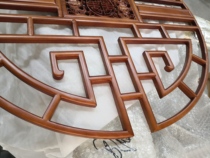 East Yang Wood Carved Flower Lattice Pendant Handicraft Solid Wood Flower Window Xuanguan Boutique Paint Chinese Decorative Antique Partition