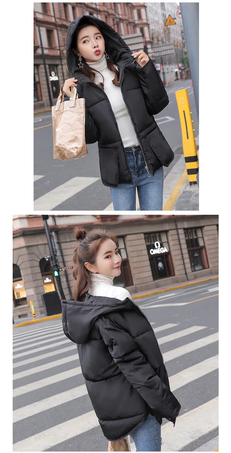 Phiên bản Hàn Quốc của cháu gái nhỏ cotton 2018 mùa đông áo mới chống mùa xuống bông pad ngắn lông mềm dịch vụ bánh mì mẫu áo phao đẹp