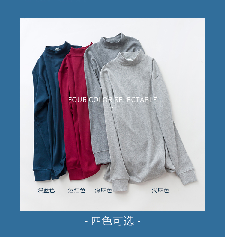 Áo lót nam AB đơn áo mỏng phần cotton nguyên chất mùa thu nửa cao cổ áo giữa và tuổi già ấm áp mùa thu và áo len cotton mùa đông áo giữ nhiệt nữ trung niên