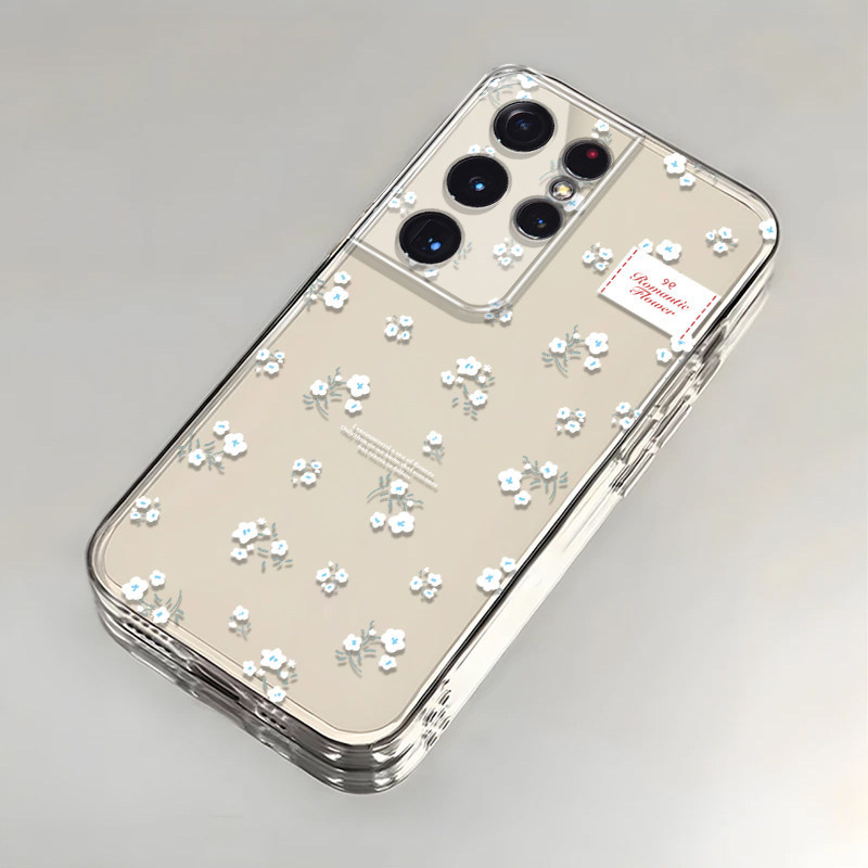 Blue Floral Pattern Suitable for Samsung S30Ultra Mobile Phone Case S26/S23/22/21/20 All-Inclusive Note20/10/9/8 Transparent A70 Soft A534G5G Silicone A22/21 Women's Protective Case Blue Floral Pattern Suitable for Samsung S30Ultra Mobile Phone Case S26/S23/22/21/20 All-Inclusive Note20/10/9/8 Transparent A70 Soft A534G5G Silicone A22/21 Women's Protective Case