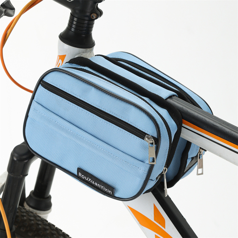 Bicycle Zipper Tool Bag, Mountain Bike Front Beam Upper Tube Bag, Mobile Phone Bag, Cycling Equipment, Saddle Bag, Water Bottle Bag