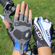 Riding gloves Silicone shock absorption summer breathable mountain bike road bike bicycle mens and womens bicycle half finger gloves