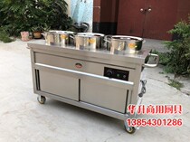 Commercial Stainless Steel Congee Car Hotel Canteen Hospital School Send Dining Car With Dining Car Soup Porridge Car Insulation Car Takeaway Car
