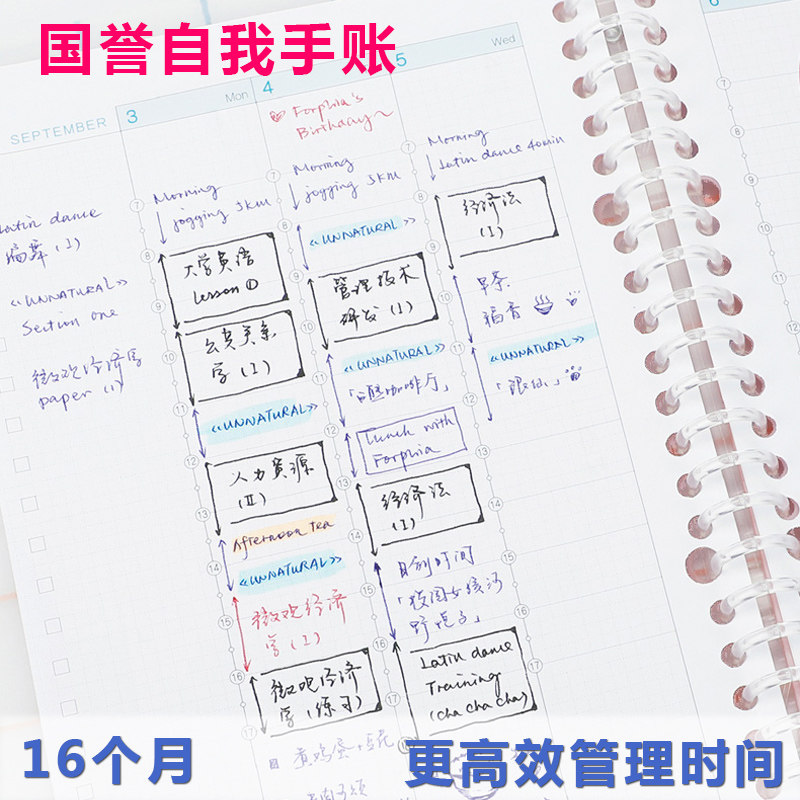Japan's KOKUYO KOKUYO self-hand account loose-leaf replacement core timeline efficiency manual weekly plan loose-leaf paper