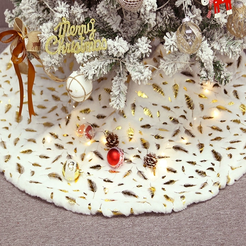 Рождественский бархатный белый фартук, 90см, 120см