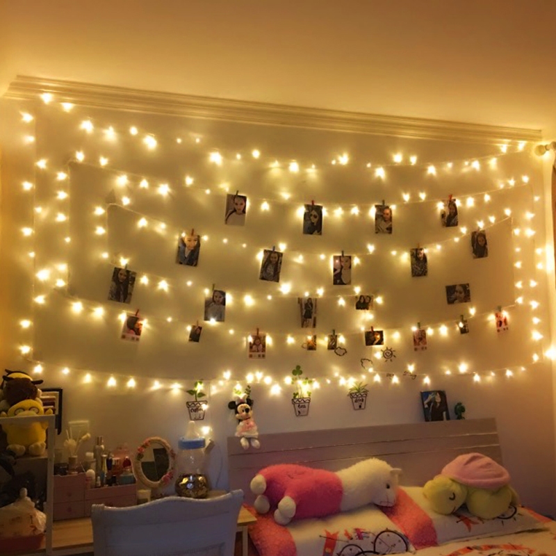 Festive Atmosphere Decoration Small Colorful Lights Flashing Lights String Full of Star Romantic Dorms Led Stars String Lights RED LIGHT