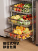 Medieval-Style Kitchen Storage Rack, Small Trolley, Multi-Functional, Multi-Layer Fruit and Vegetable Basket, Snack Movable Storage Rack