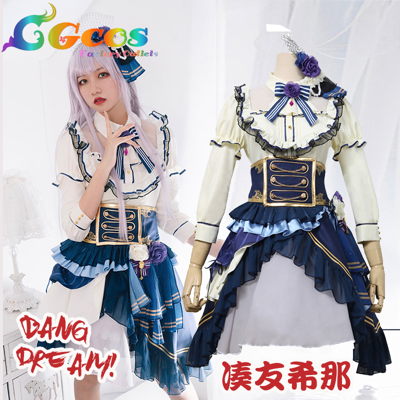 CG Japan Cartoon Cos Costume the BanG Dream Friend Hina Cosplay Women's Roletta Cute Dresses