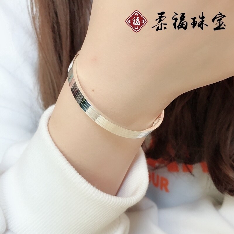 Silver trim adjustable 9999 foot silver bracelet opening pure silver bracelet woman seven colorful solid hand decorated with holiday gift