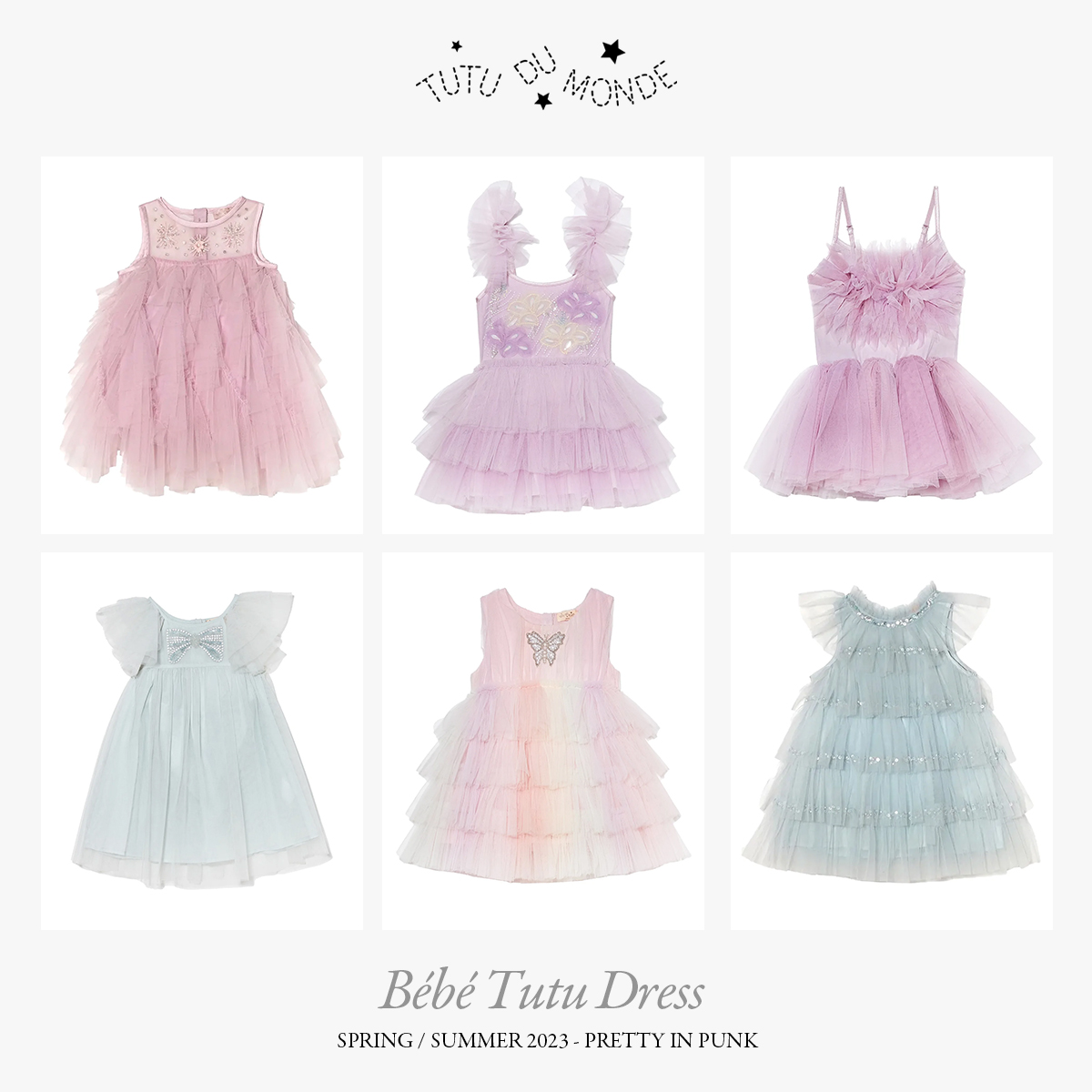 ・23SS Spring and Summer New Spot Spring & Summer Australia Tutu Du Monde Children's Princess Dress Anniversary