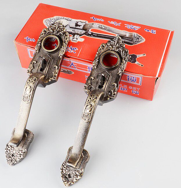 High-grade big handle imitation green bronze handle lock Rops gold door lock anti-theft door lock press lock door lock