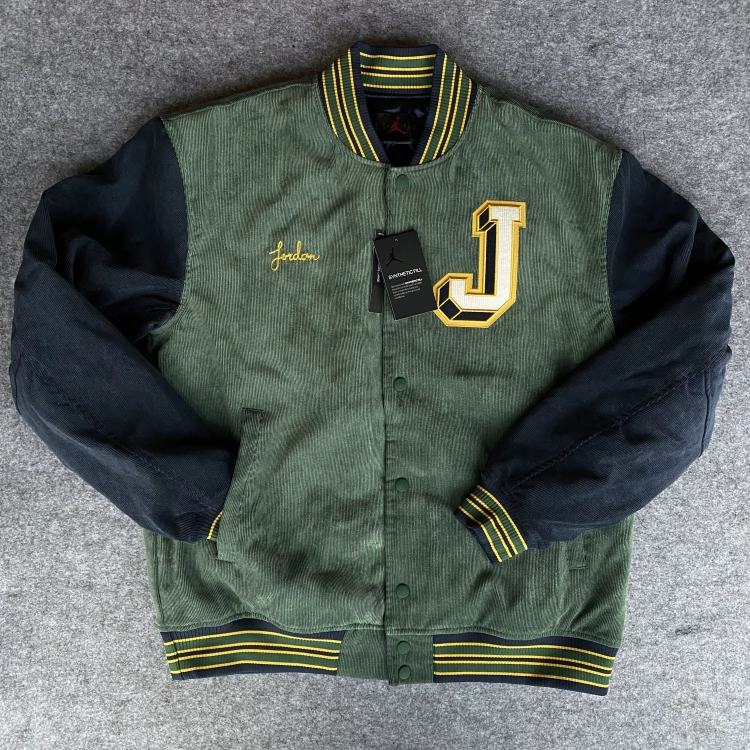 Jordan Jordan Varsity Jacket thể thao bóng rổ áo khoác retro dệt kim - Áo khoác thể thao / áo khoác