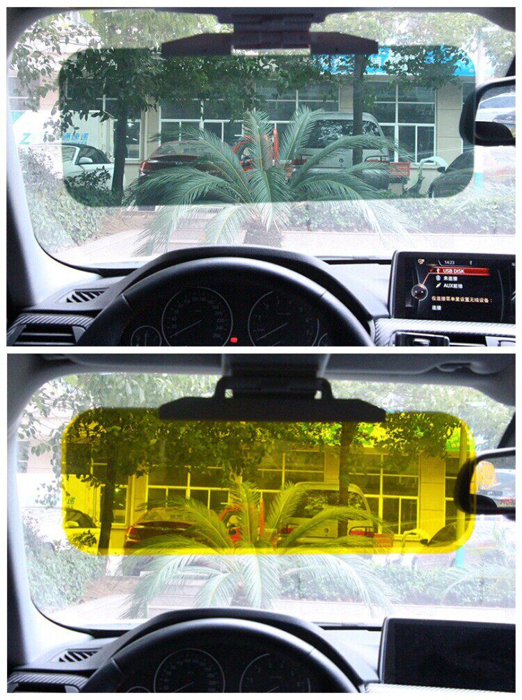 Anti-Glare High Beam Light Blocker, Strong Light Car Anti-Glare Night Vision Sun Visor, Day and Night Dual-Use Sun Protection Goggles