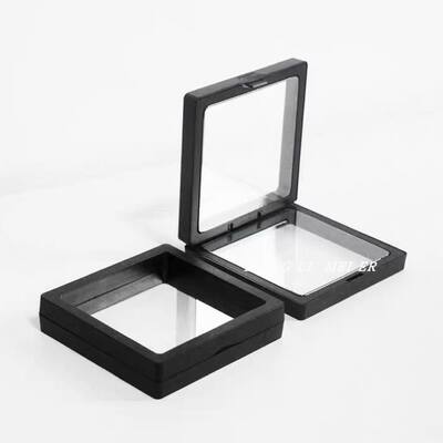 Anti-oxidation transparent film ring, earring, gift box, stud earrings, earrings, jewelry storage box, portable ear clips, gift item box