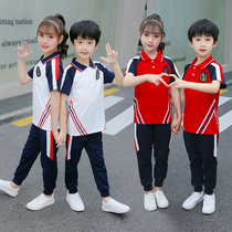 Childrens school uniform set kindergarten uniforms summer school uniforms school uniforms short-sleeved sportswear cotton custom middle school students