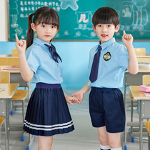 Primary school uniforms summer short-sleeved college style suits children English style graduation photos kindergarten class uniforms garden uniforms garden uniforms summer