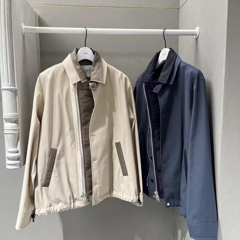 Fog Sacai 2026 Spring New Patchwork Jacket Unisex Loose Coat Liu Haoran Style Top