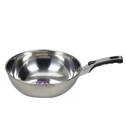 Кастрюля из нержавеющей стали, вок из нержавеющей стали 304, бытовой вок, утолщенный вок из нержавеющей стали, ложка для жарки, ультратонкая кастрюля для холодного блюда