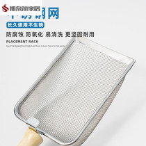Stainless steel cat litter shovel fine hole cat poop shovel bentonite walnut sand small hole metal cat mineral sand shovel artifact