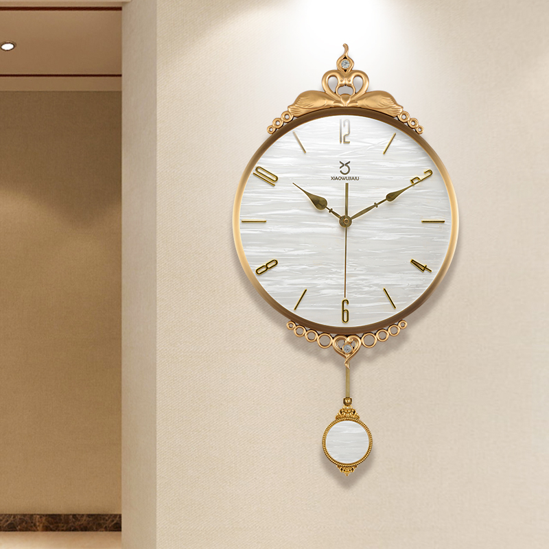 New Chinese Living Room hanging clocks Home clocks Home and watches Chinese Wind creativity Brief Silent Hanging Wall Atmosphere Decoration Quartz Clock